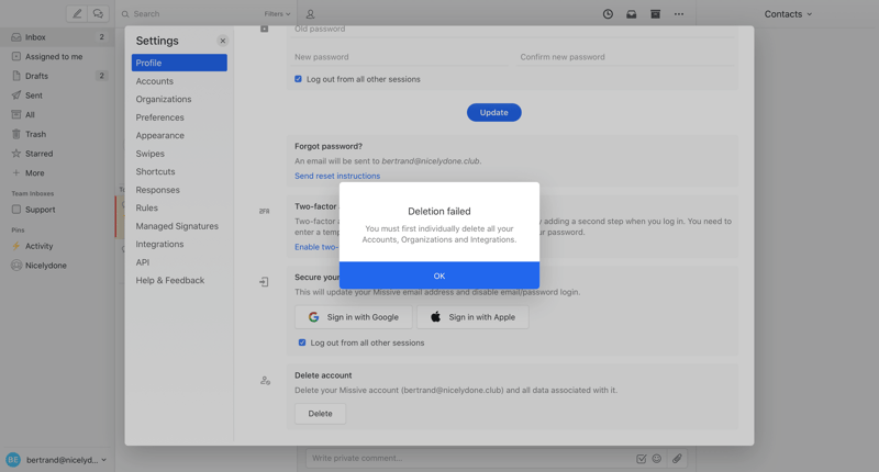 Missive
			              ux ui design