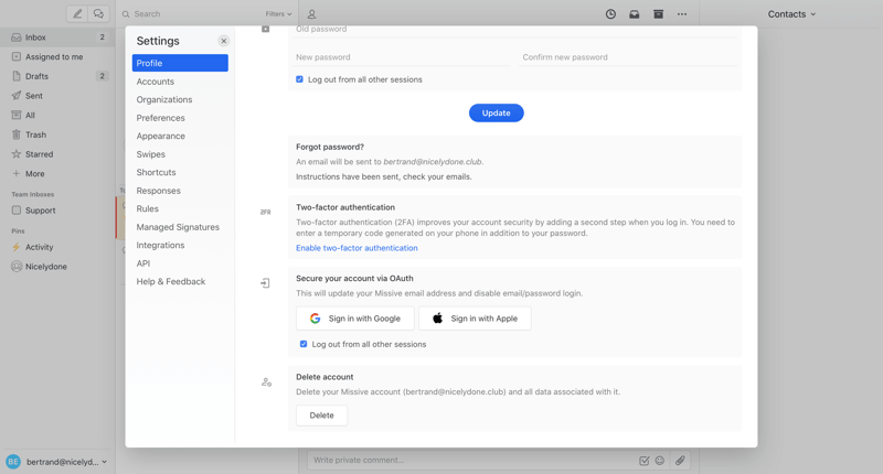 Missive
			           ux ui design