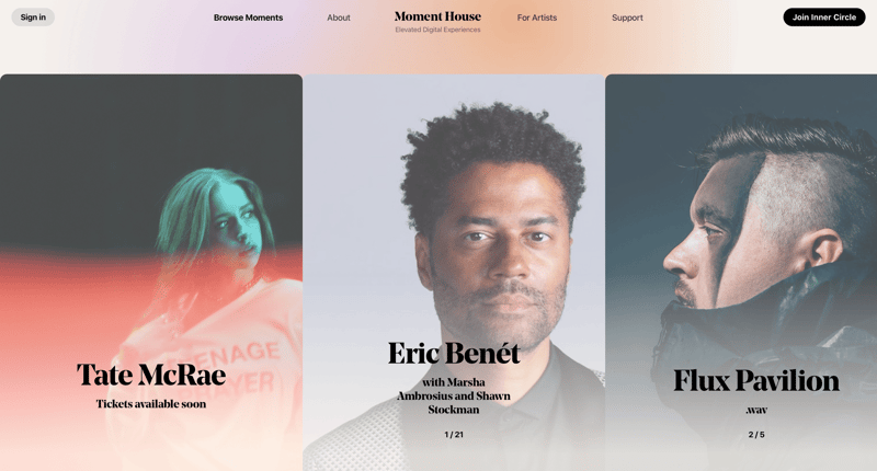 Moment House
				 page example