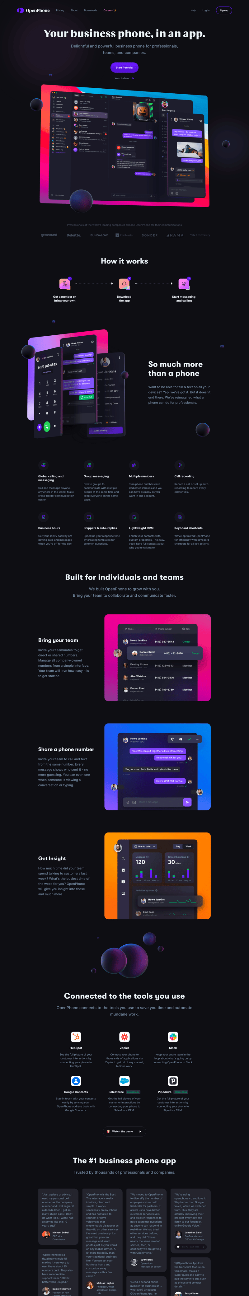OpenPhone
				 page example