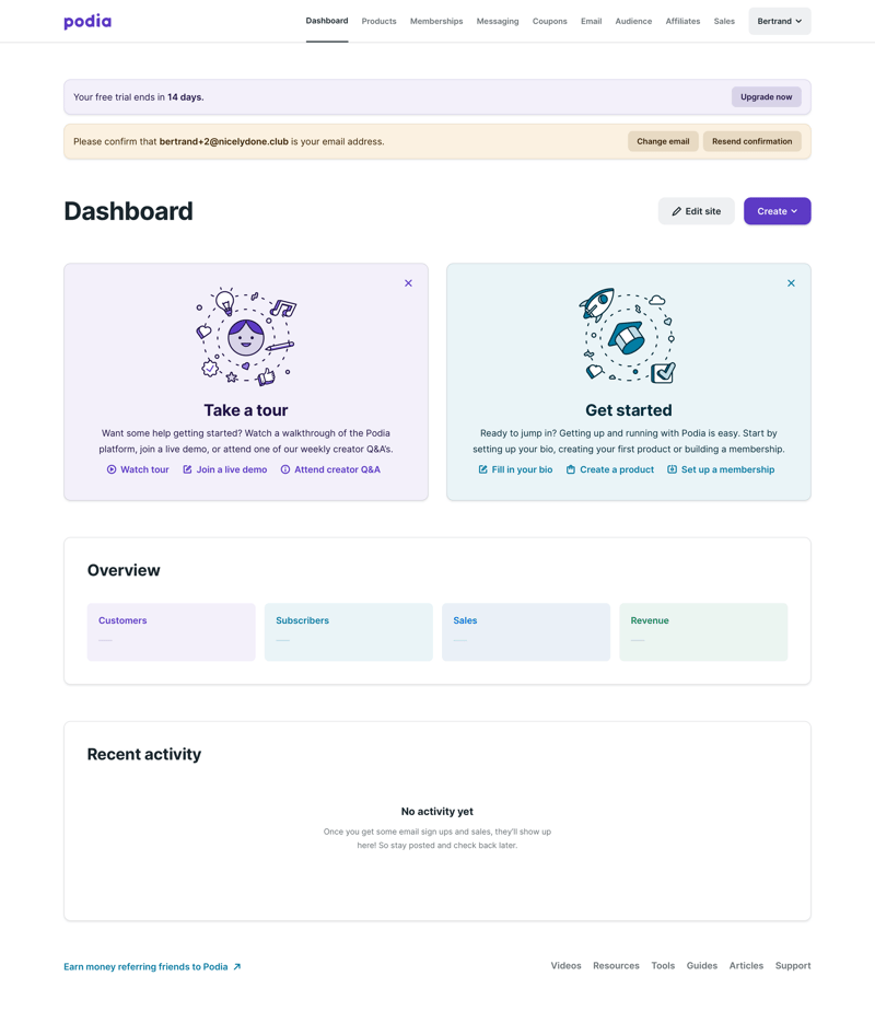 Podia
			            ux ui design