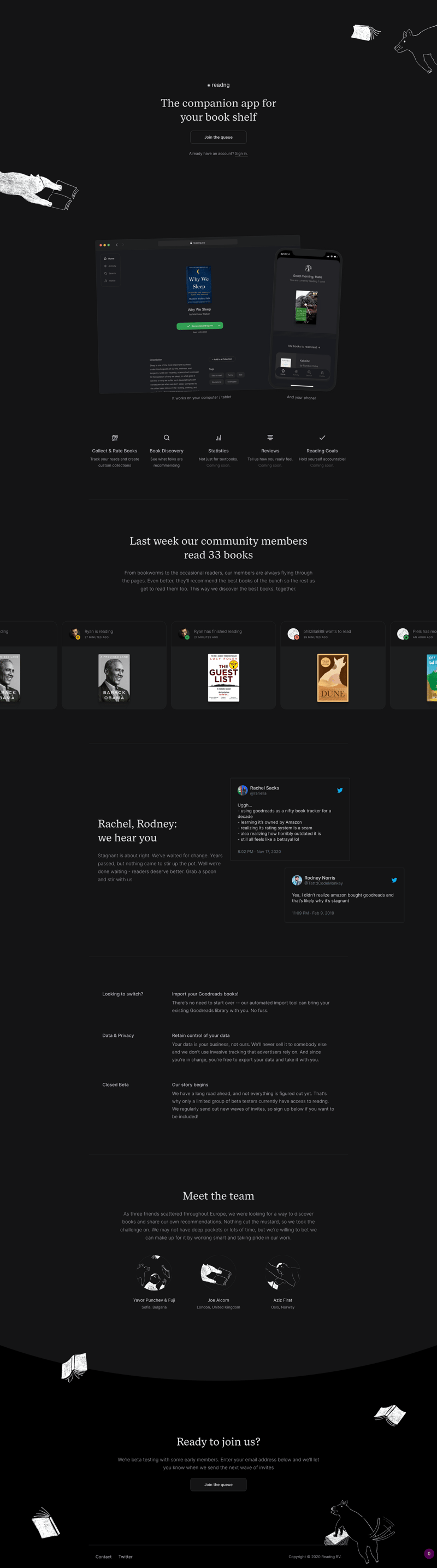 Readng
				 page example