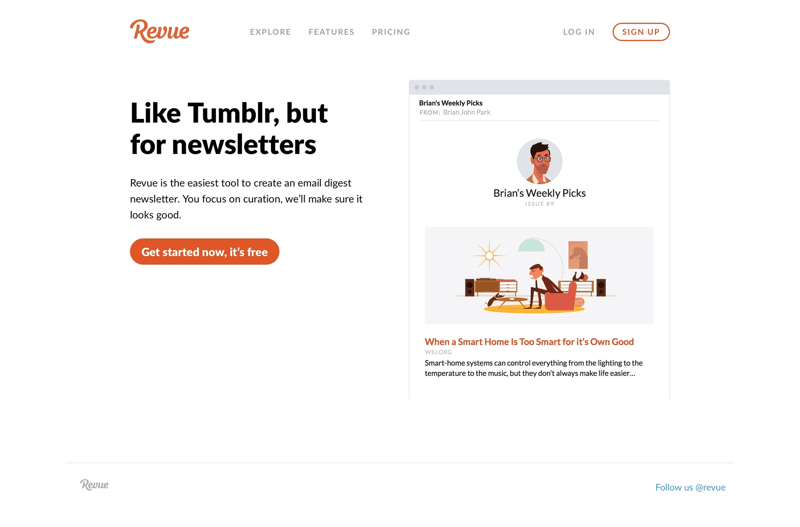 Revue
				 page example