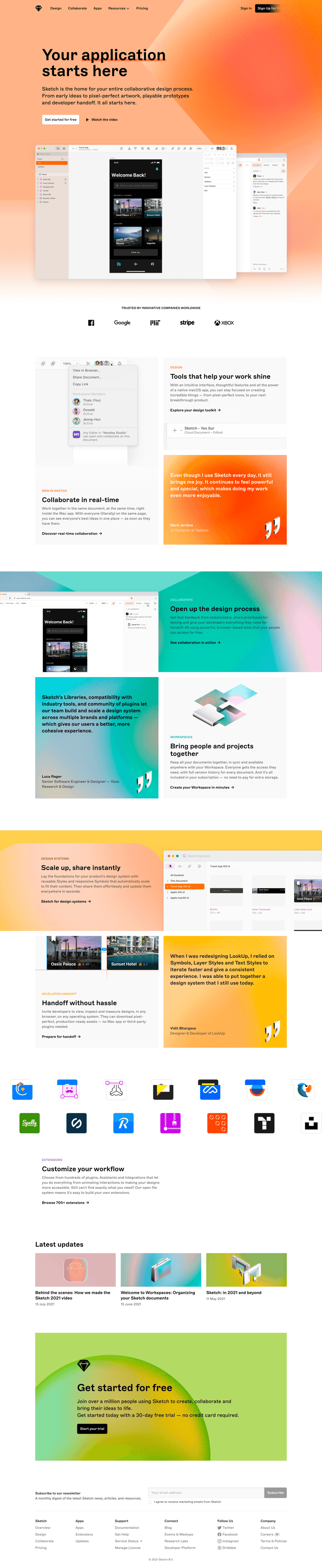 Sketch screen example