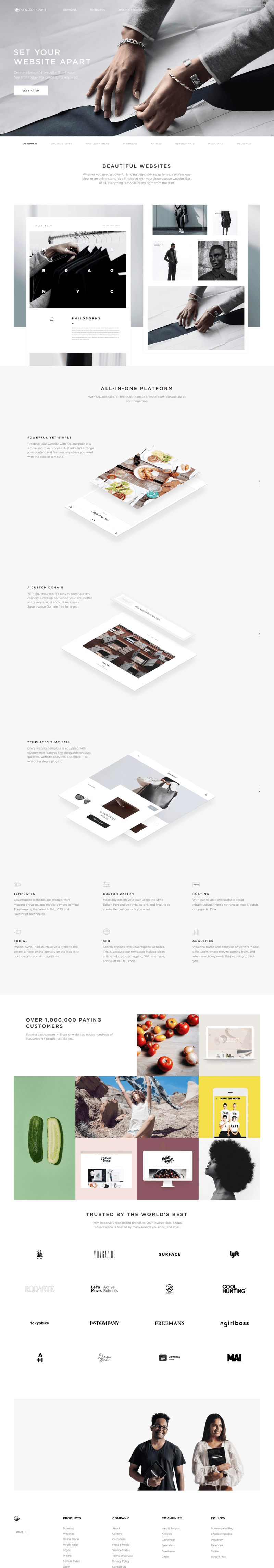 Squarespace
			 ux ui design