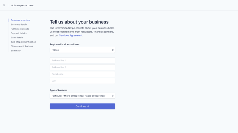 Stripe screen example