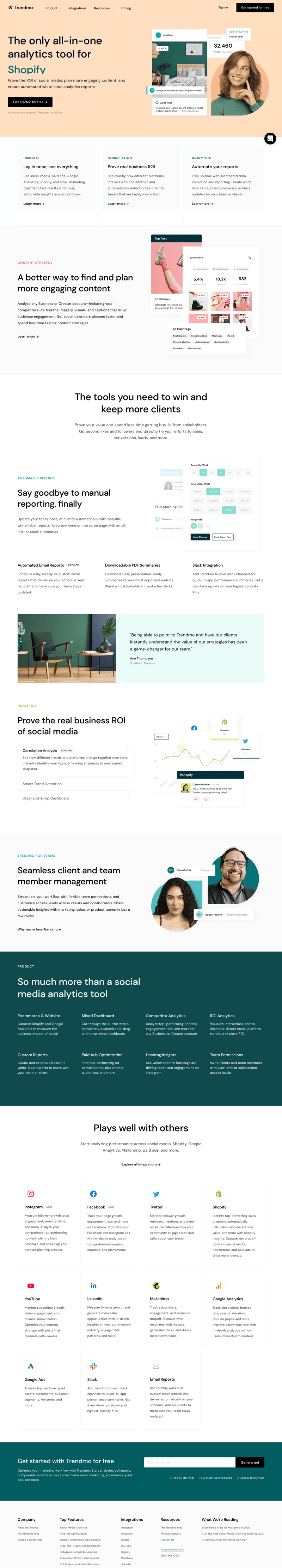 Trendmo
page example