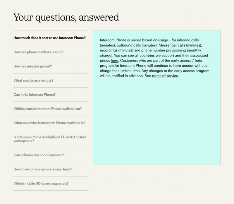 Intercom
				faq ui component