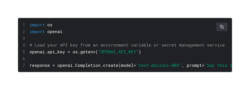 OpenAI
				code block ui component
