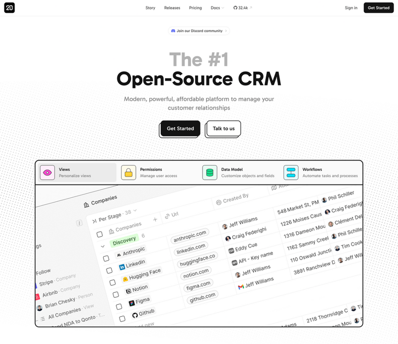 Twenty
				hero section ui component