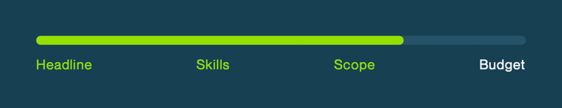 Upwork
				progress indicator ui component