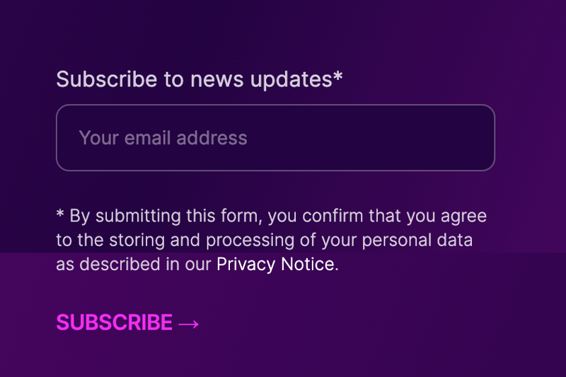 Make
				newsletter signup form ui component