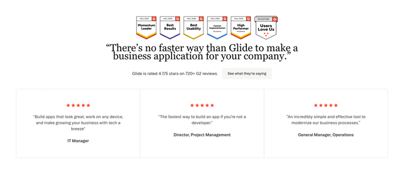 Glide
				social proof ui component