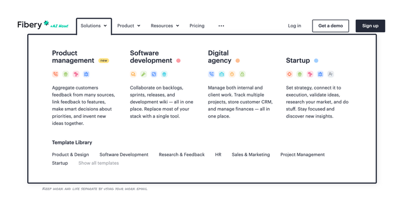 Fibery
				header ui component