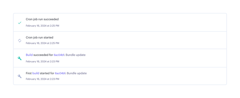 Render
				timeline & history ui component