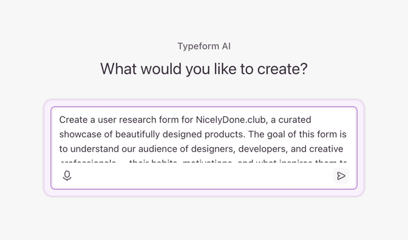 Typeform
				artificial intelligence ui component