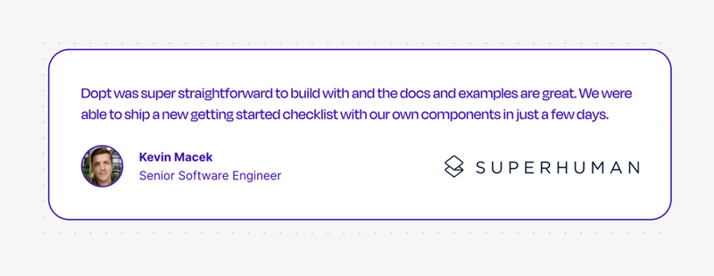 Dopt
				testimonial ui component