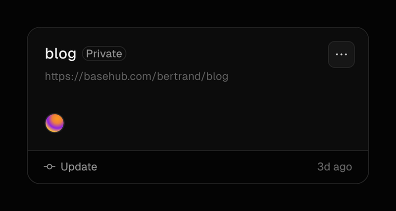 Basehub
				card ui component