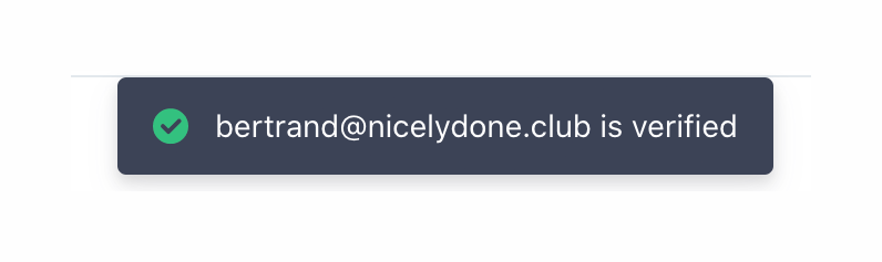 Stripe
				notification toast ui component