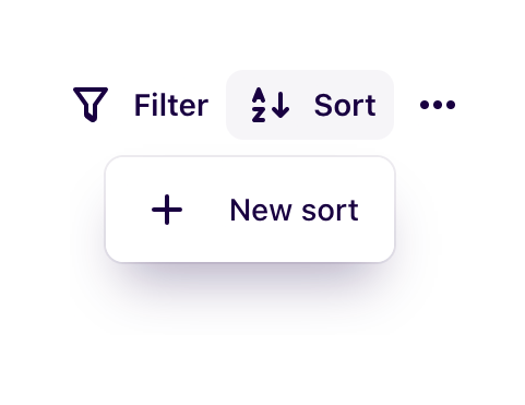 Dovetail
				sorting & filtering ui component
