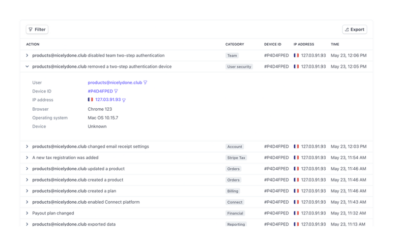Stripe
				accordion ui component