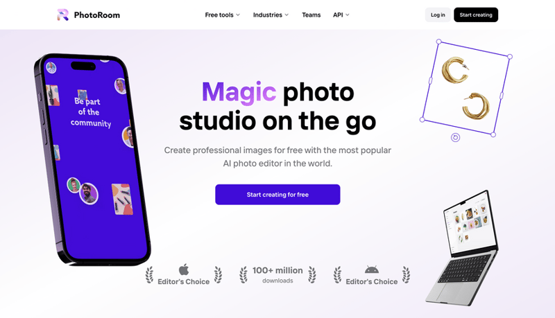 Photoroom
				hero section ui component