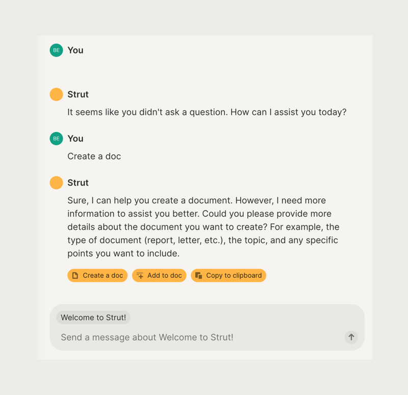 Strut
				artificial intelligence ui component