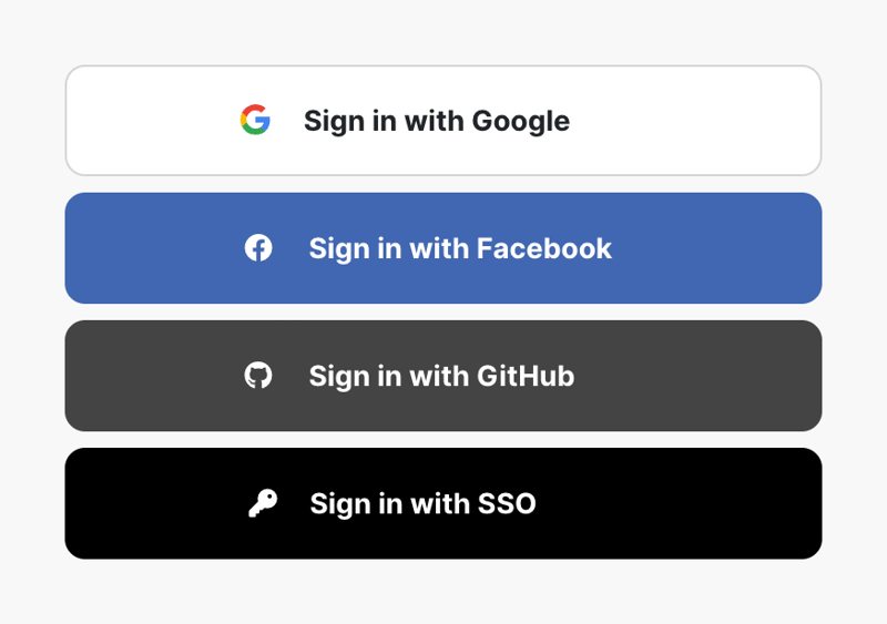 Make
				social login button ui component