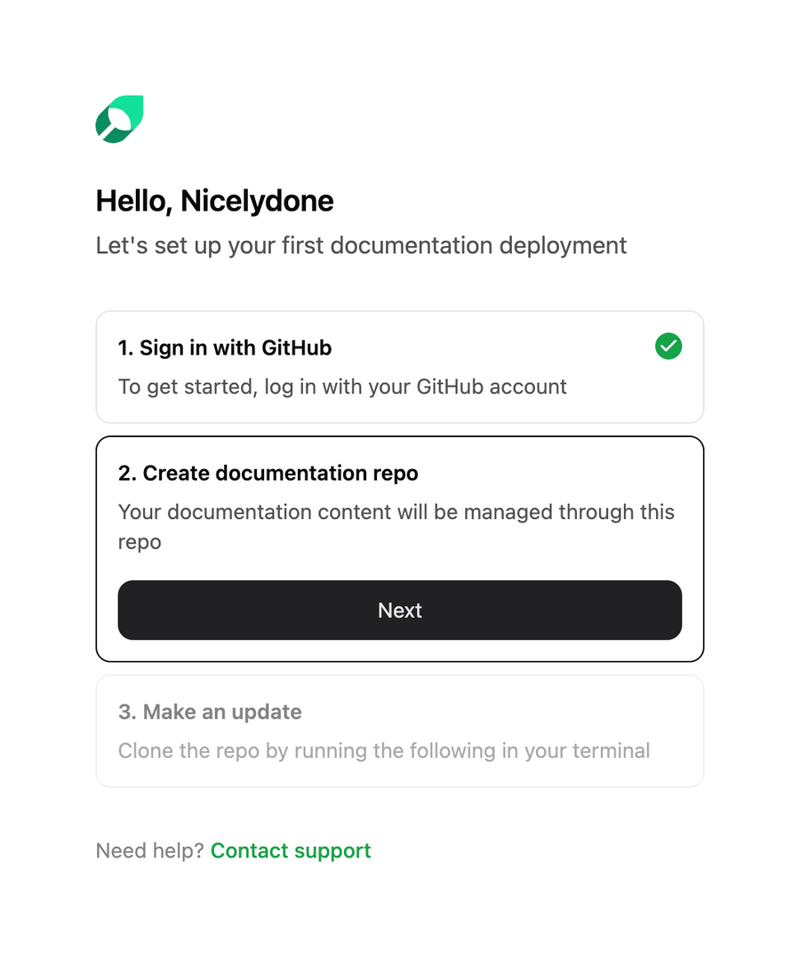 Mintlify
				stepper ui component