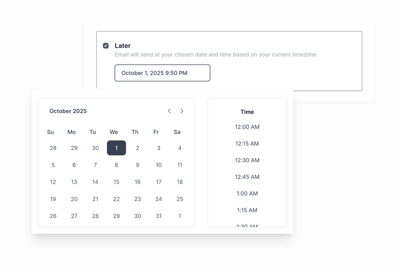 Loops
				datepicker ui component