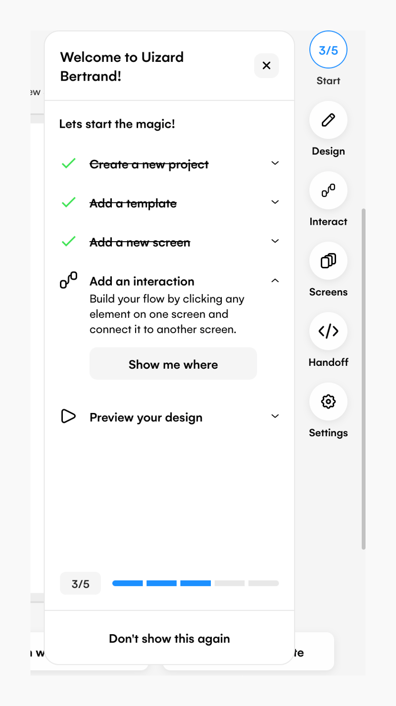 Uizard
				stepper ui component