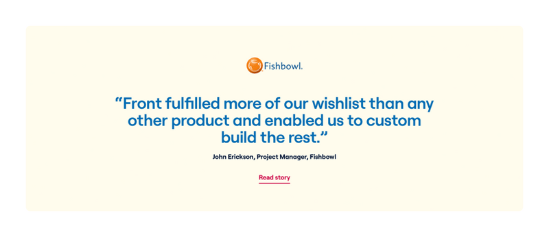 Front
				testimonial ui component