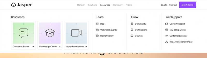 Jasper
				flyout menu ui component