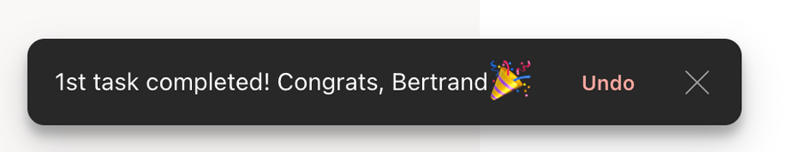 Todoist
				notification toast ui component