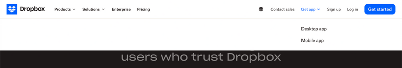 Dropbox
				flyout menu ui component