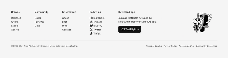 Record club
				footer ui component