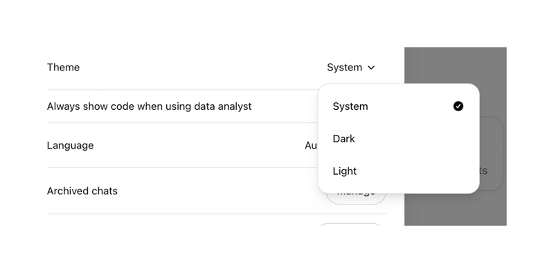 ChatGPT
				theme settings ui component