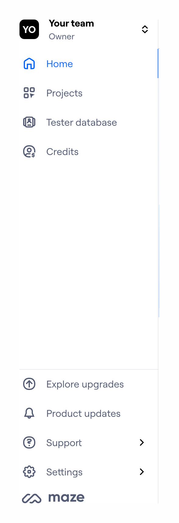 Maze
				vertical navigation ui component