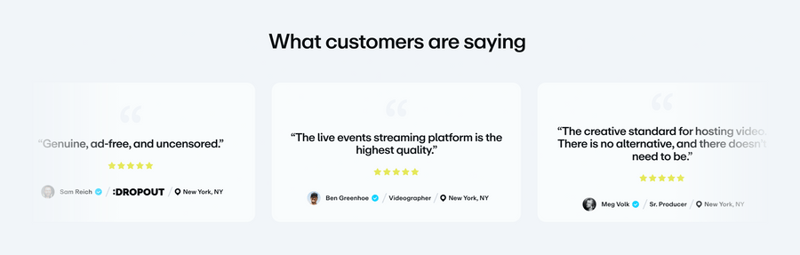 Vimeo
				testimonial ui component
