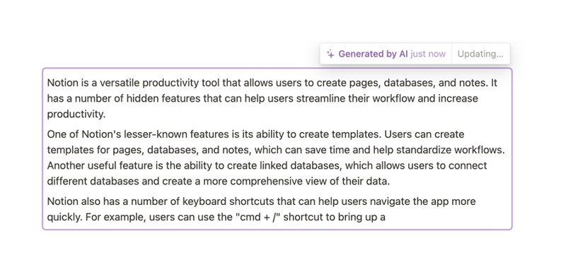 Notion
				artificial intelligence ui component