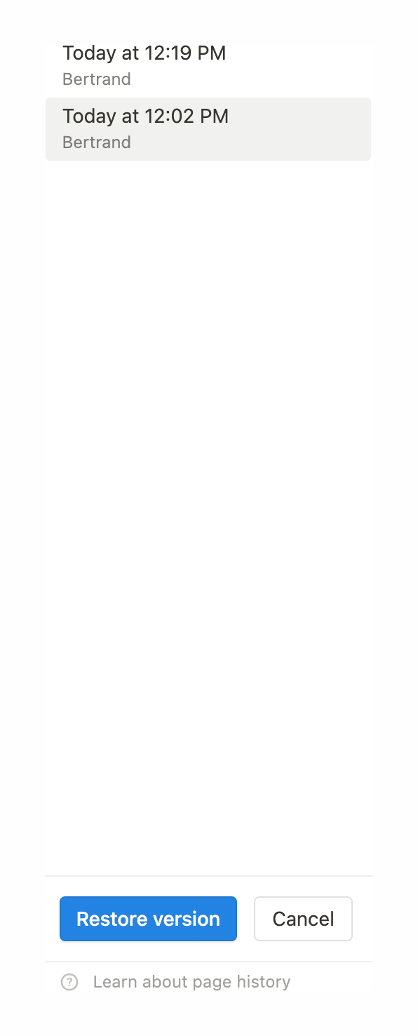 Notion
				timeline & history ui component