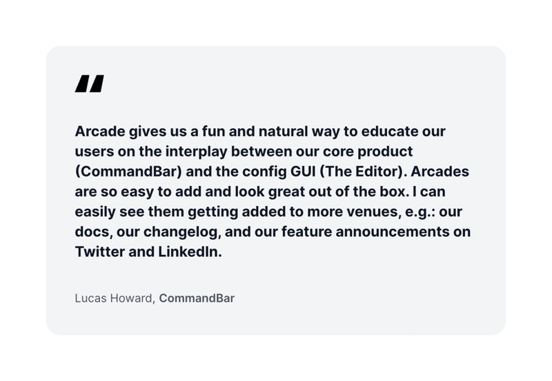 Arcade
				testimonial ui component