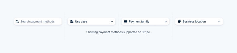 Stripe
				sorting & filtering ui component