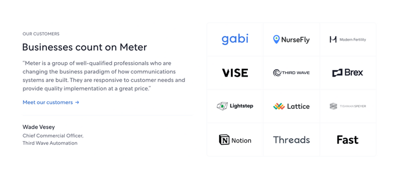 Meter
				testimonial ui component