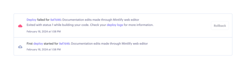 Render
				timeline & history ui component