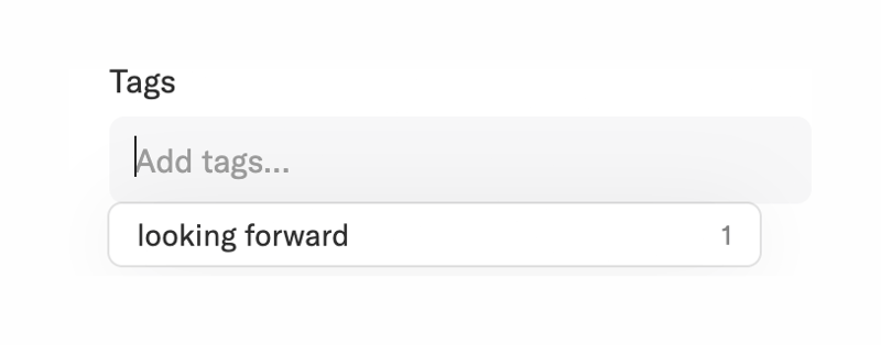 Record club
				input tag ui component