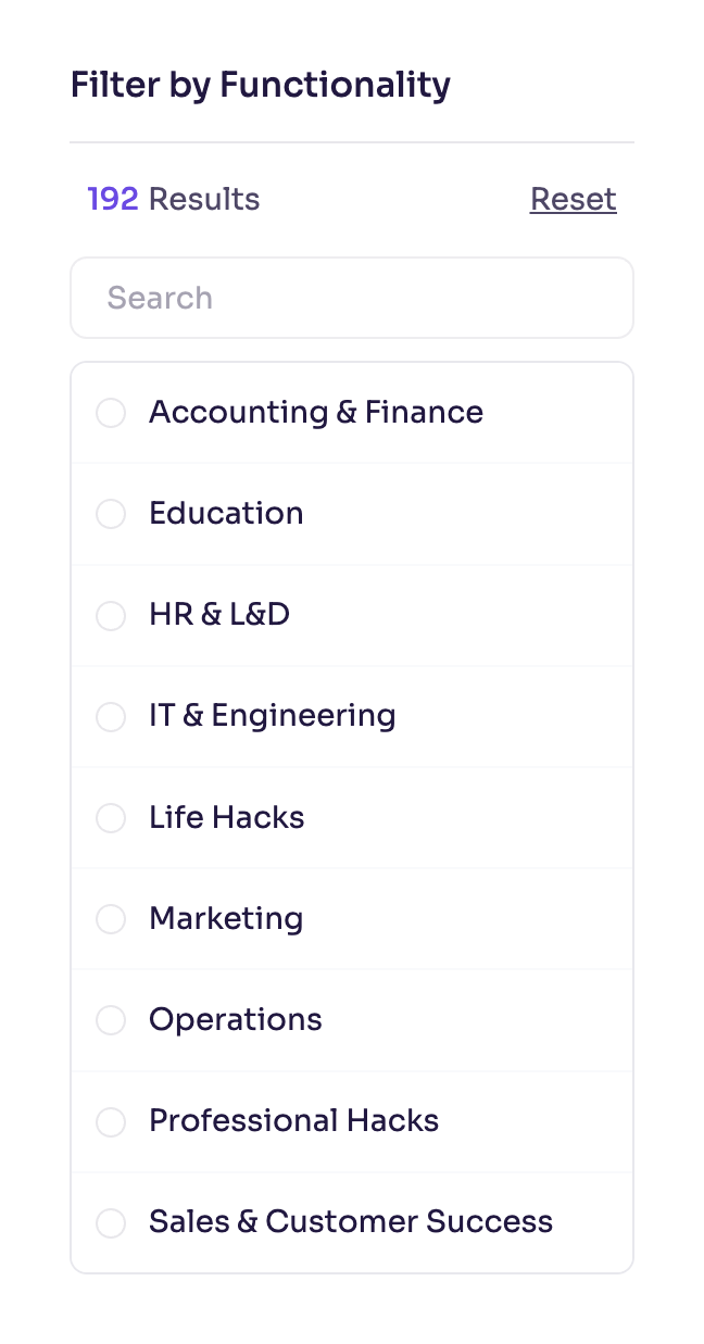 Scribe
				sorting & filtering ui component