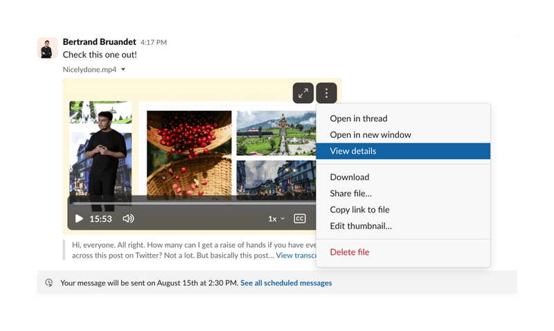 Slack
				dropdown menu ui component