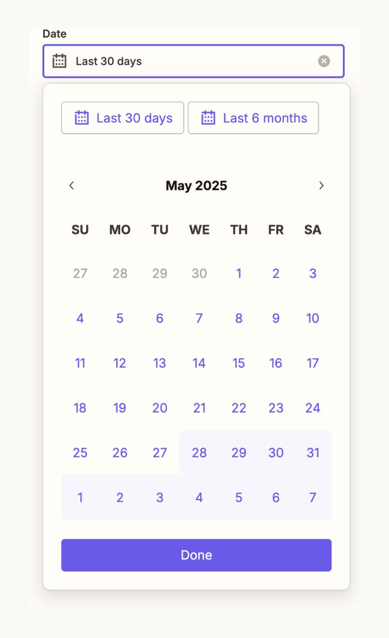Zapier
				datepicker ui component