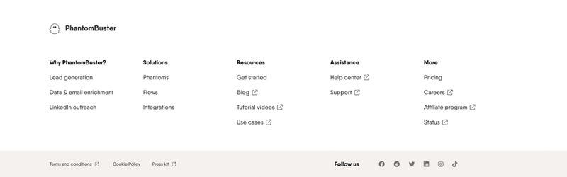 PhantomBuster
				footer ui component